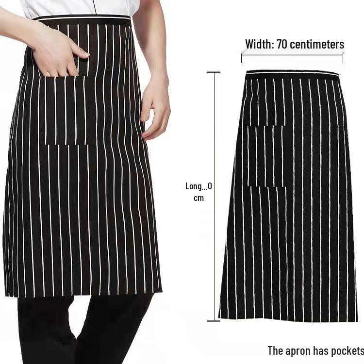 Men's Chef Half-Body Apron: Kitchen Uniform for Hotel and Restaurant Staff