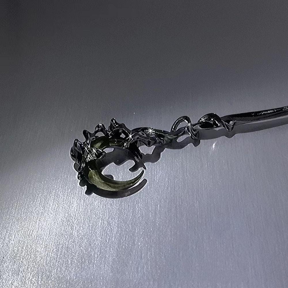 New Chinese Hair Accessories Vintage Moonstone Hair Clips Tassel Metal Hairpin Hair Sticks Chopsticks Hair Accessories New