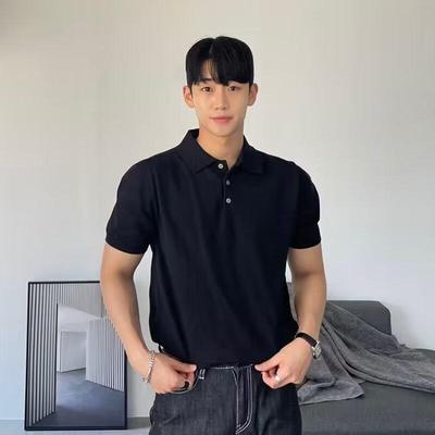 Herren Retro Strickpolo T-Shirt - Kurzarm, Unifarbe, Trendiger Sommerstil, Lockere Passform, Hochwertiges Reversdesign