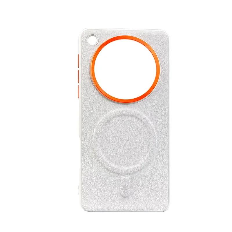

Magnetic Suction Plain Leather Phone Case for Oppo Find X8 Pro X8s Plus X8Ultra Curved Screen All-inclusive Metal Len Hard Cover FindX8