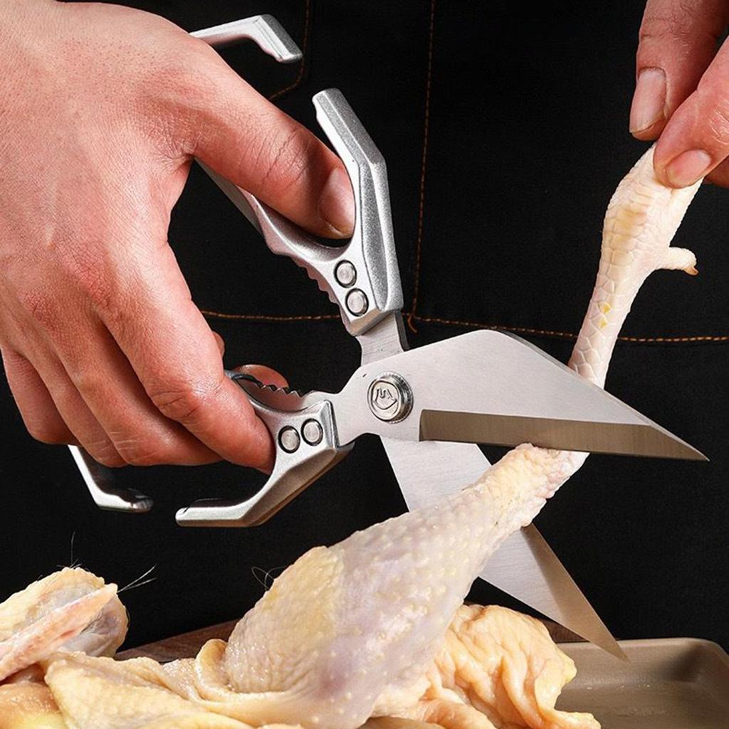 Kitchen Scissors For Barbecue Stainless Steel Cooking Multipurpose Food Cutting Steak Cutting Meat Barbecue Scissors W/Nutcracke