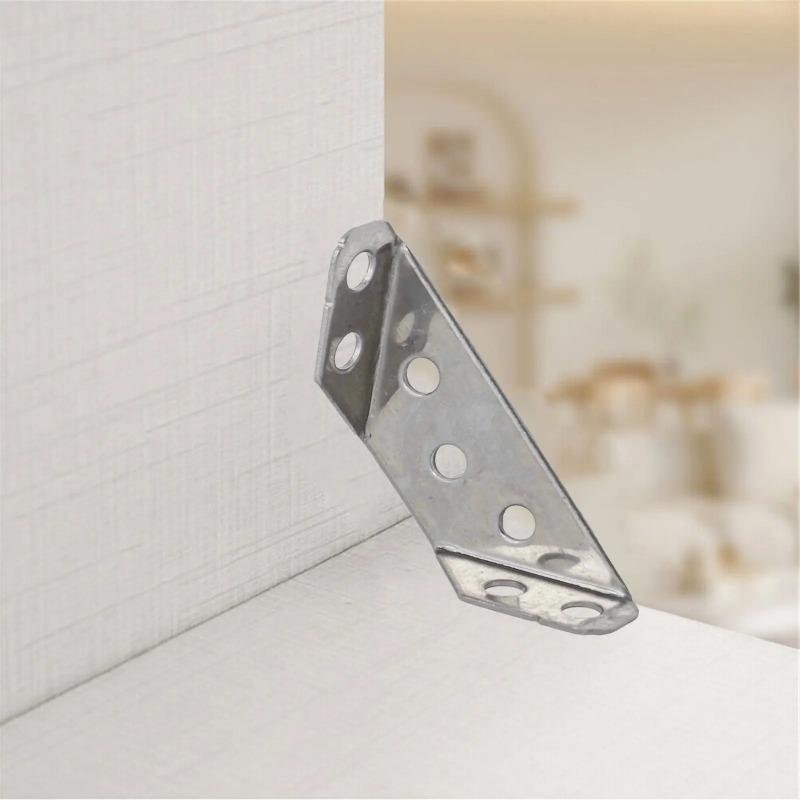 30pcs Stainless Steel Furniture Corner with Screws Corner Brace Angle Corner Bracket for Shelves Wood Furniture Chair Drawer Cabinet