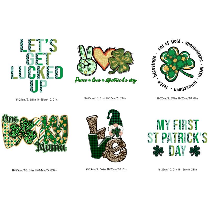 

6 шт., термонаклейка DTF для переноса на пленку, самодельные изображения/текст/логотип, персонализированный дизайн для одежды с термонаклейкой