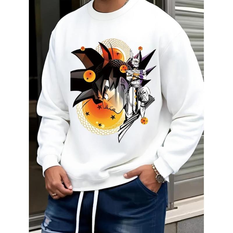 

Свитшот с круглым вырезом Dragon Balls, Антимикробная влагоотводящая ткань, Одежда для спортзала и походов XXL