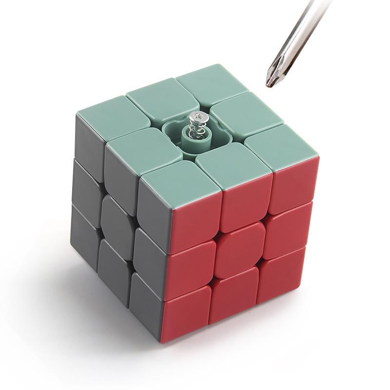 Bunter pädagogischer 3x3 Zauberwürfel Spielzeug mit geschmeidigem Feder mechanismus für Kinder