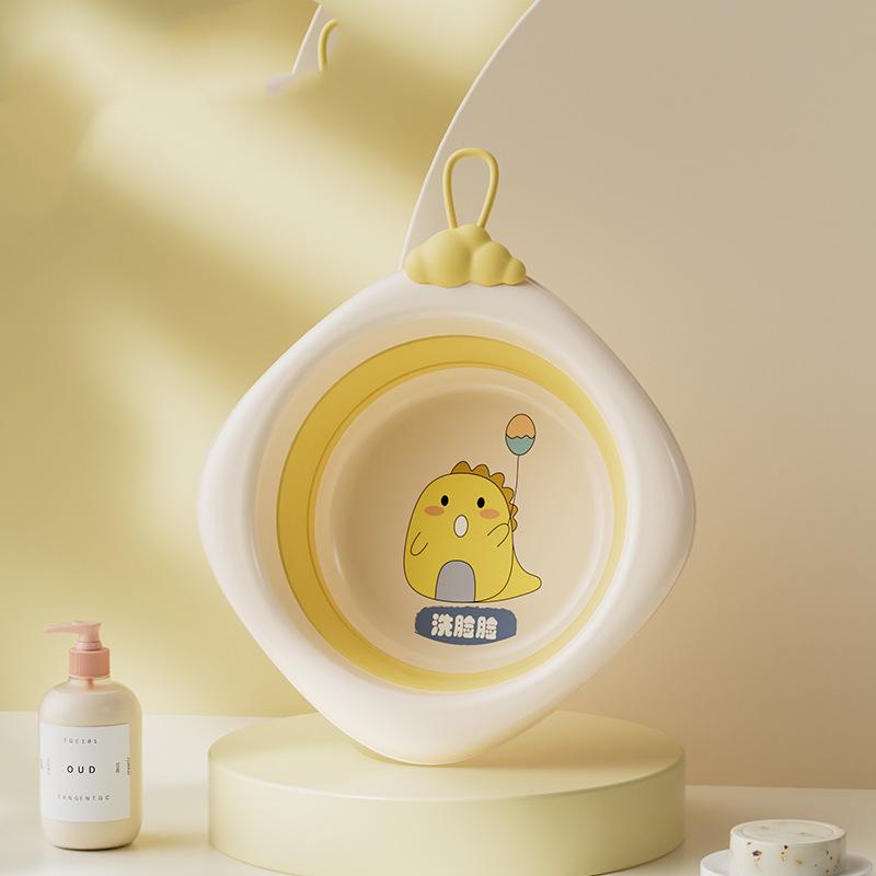 Foldable Washbasin for Children Portable Washbasin for Newborns Baby Thickened Plastic Basin Small Baby Basin for Domestic Use