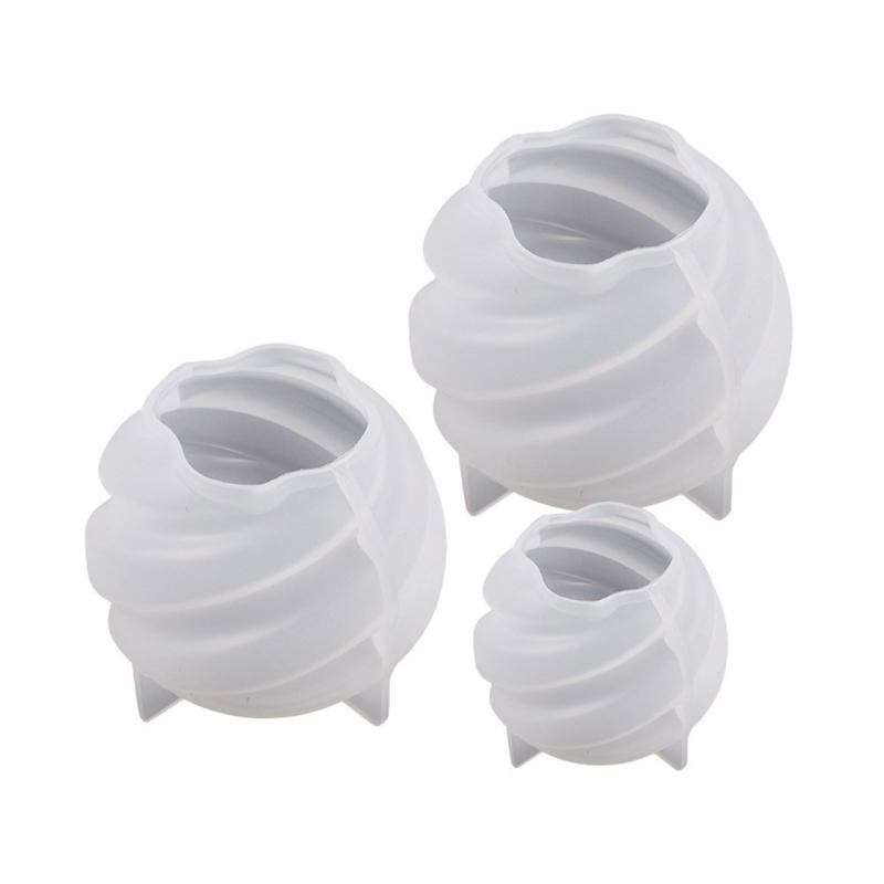 Rotating Planet Silicone Candle Mold 3D Round Carving Ball Resin Plaster Soap Molds DIY Creative Gypsum Clay Mold Craft