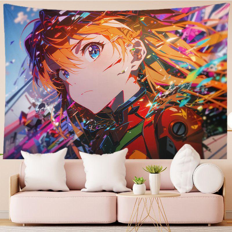 

Asuka background hanging Tapestry animation Tapestry Evangelion student dormitory bedroom Tapestry Bedside decorative Tapestry 74x94cm(29x37in)