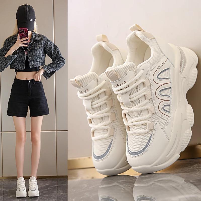

Platform dad shoes women s summer height increase mesh breathable casual sports shoes 35