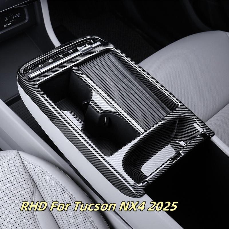 RHD For Hyundai Tucson NX4 2025 Center Console Cover  Auto Interior Console Gear Shift Central Water Cup Storage Box Trim Frame
