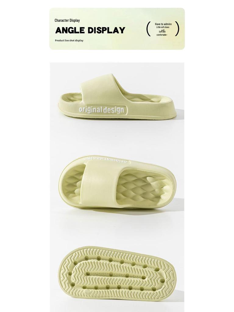 Men's Plus Size Non-Slip EVA Slippers - Indoor/Outdoor, Soft Sole, Cool Design