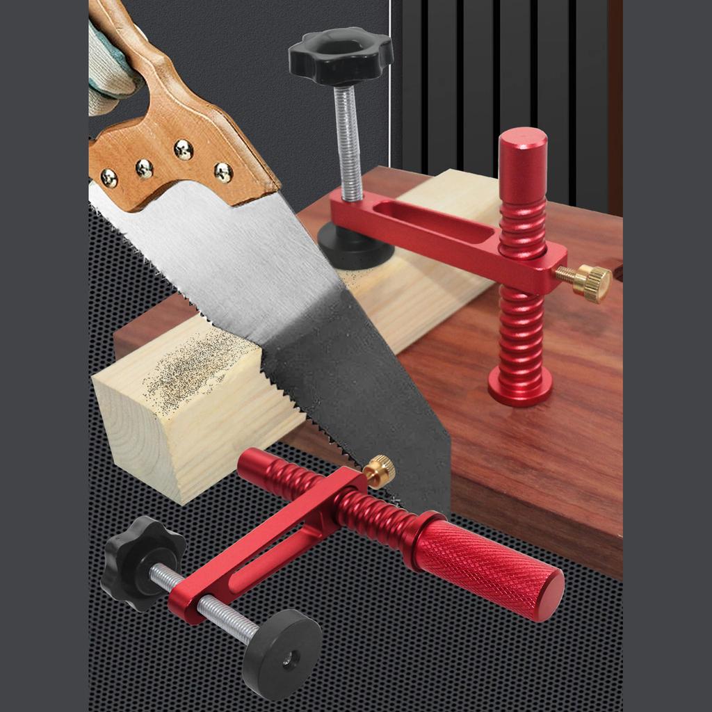 2pcs Bench Dog Clamp Quick Hold Down Table Clamp Adjustable Desktop Quick Acting Bench Dog Clamp for Woodworking Tool