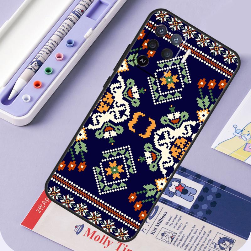 Ukraine Ornament Pattern For Oppo A94 A74 A54 A15 A18 A38 A58 A78 A98 A40 A60 A80 A16 A76 A96 A57 A17 A77 A5 Pro Case