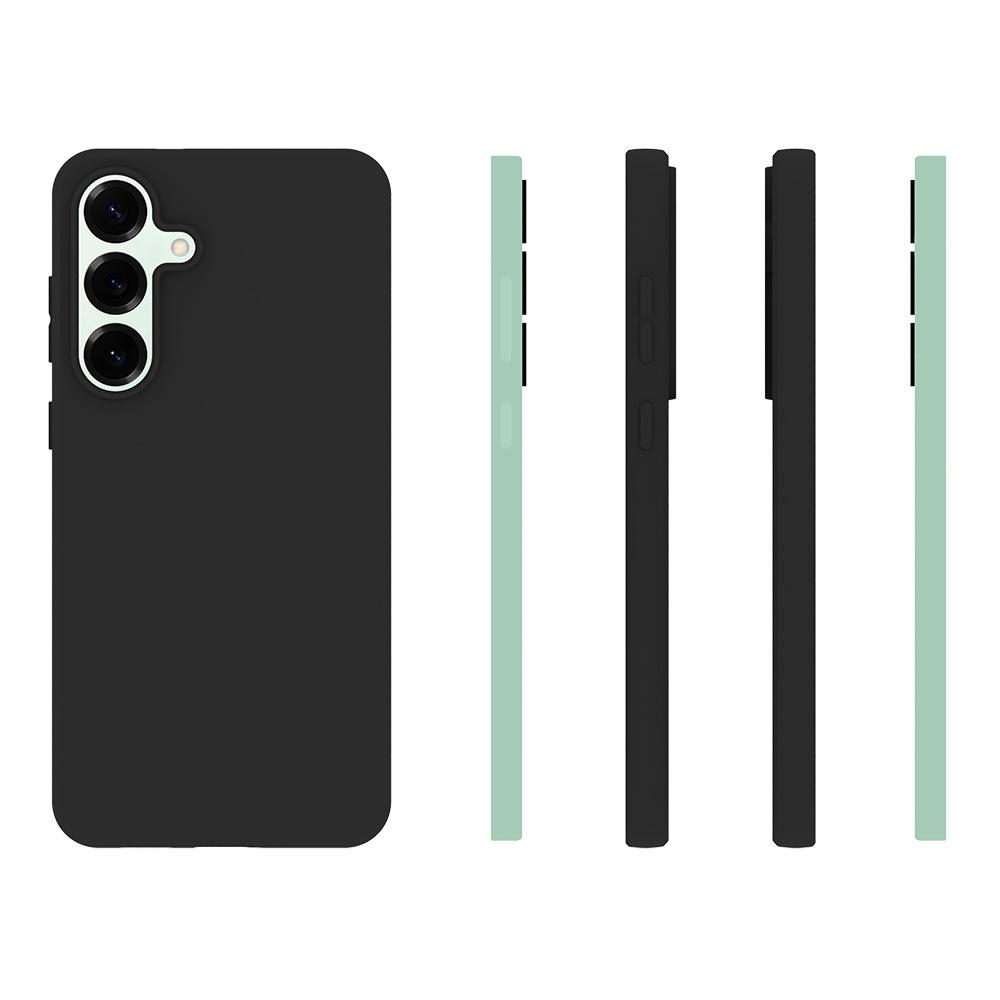 For Samsung Galaxy S25 FE TPU Case WANLONFENG MS Series Matte Back Cover with Tempered Glass (Big Hole Lens)