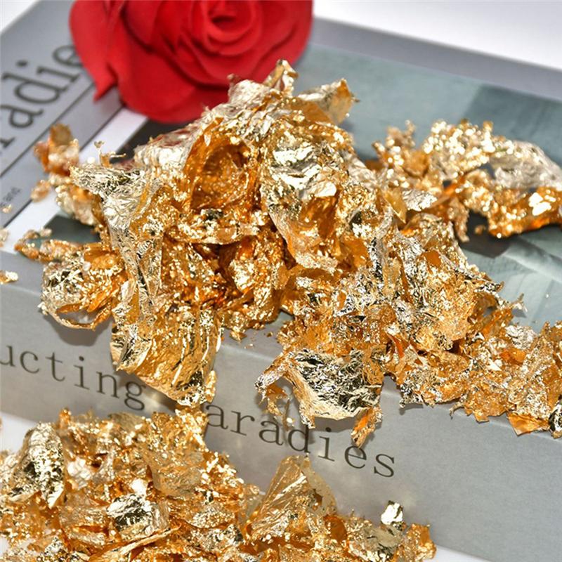 M-Modern-Imitation Gold, Silver & Copper Foil, Suitable For DIY Nail Art, Candle Mold Making, & Decorative Art.