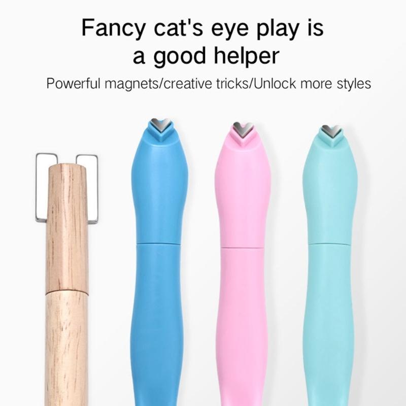 Triple Purpose Magnetic Nail Art Tool Cats Eye Gel Polish Applicator Strong Suction Design Compact Nail Art Accessories