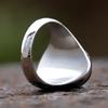 New  Turkey Retro Ring Geometric Black Zircon Stone For Anniversary Party Wedding Men's Anels Totem Luxury Jewelry