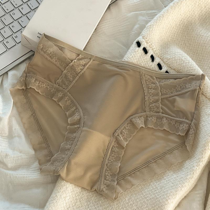 

Сексуальные трусы Pure Desire Hollow Lace Нижнее белье для женщин Легкие дышащие хлопковые трусики с треугольными чашечками и поясом на бедрах Быстросохнущие трусики-треугольники XL кофейный