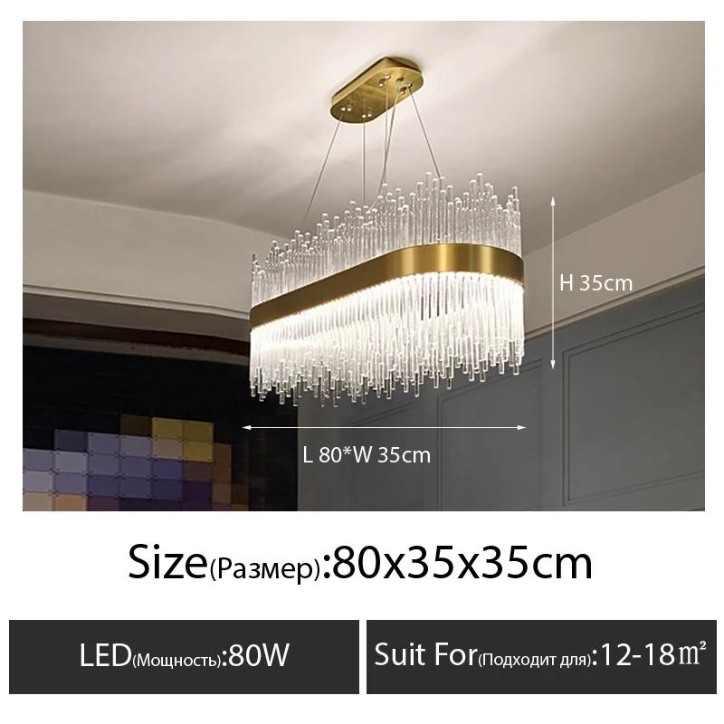 Light Luxury Post-modern Living Room Lamp Crystal Chandelier Personality Simple Creative Metal Ring Bedroom Restaurant Lamp