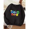 European Sizes Exquisite Kid Fashion Sweatshirt, Comfortable Kids' Round Neck Sweater, Casual All-Match Trendy Individual Student Print Top