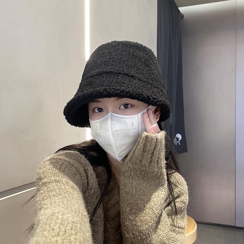 Fisherman's Hat Korean Versatile Face-showing Little Hat for Women In Autumn and Winter Thermal Bucket Basin Hat