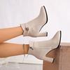 Fashion Fashion High Heel Short Boots 2025 New Non-Slip Cotton Shoes Cotton Boots