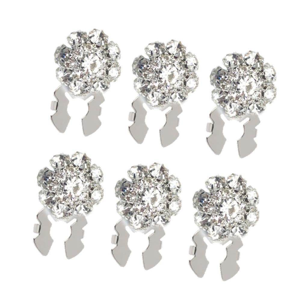 6x Rhinestone Button Covers Sewing Button Covers Decor Party Women Men