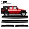 4pcs car door sill guard kit For 2007-2018 Jeep Wrangler JK car door sill stepping rubber protection accessories