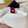 Boys' Cartoon White Polo Shirt - Short-Sleeved Summer Top with Lapel for a Handsome Look, Perfect for Graduation Photos