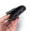Black Leather Eyeglass Case, PVC Snap Button Soft Case with Logo Printing Option for Sunglasses.