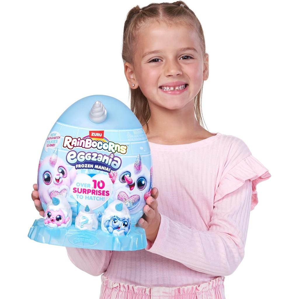 Rainbocorns Eggzania Frozen Mania Überraschungs-Einhorn-Spielzeug - Sammelfiguren mit Zubehör für Mädchen