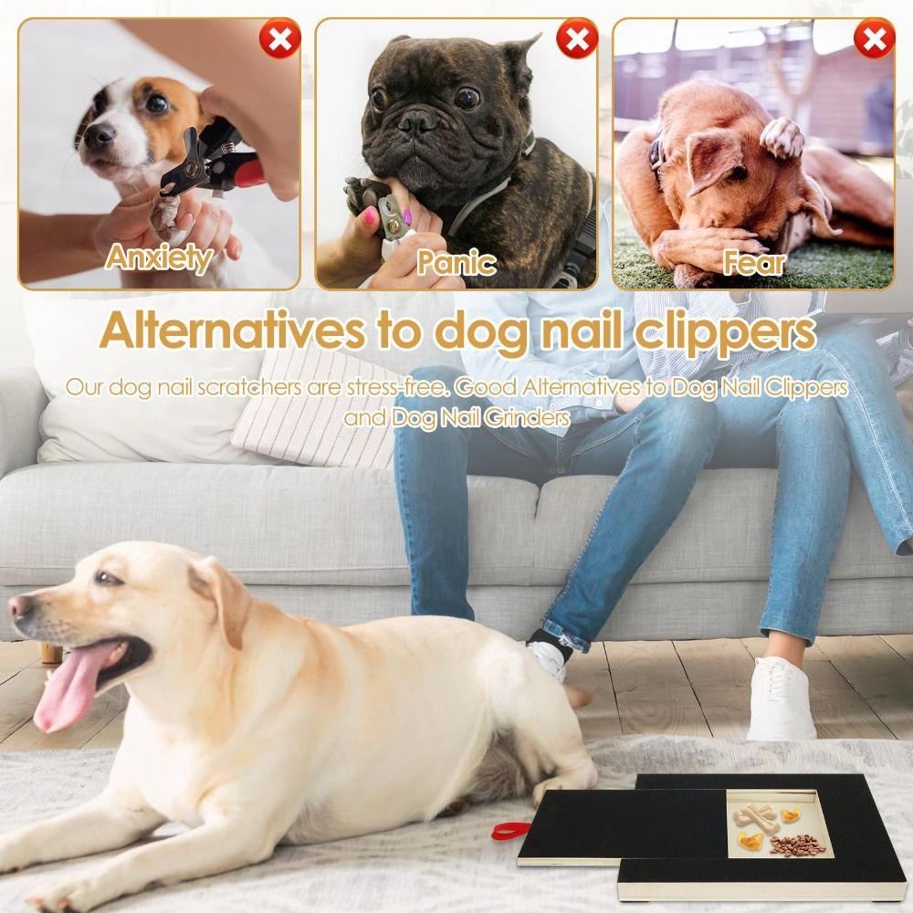 Soothing Dog Nail File Board Wooden Sandpaper Board Scratcher Sturdy Dog Paws Scratchboard