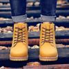 Men's Winter Boots, Casual Leather Short Boots, Snow Boots, Flat Boots, Fashionable and Comfortable British Style