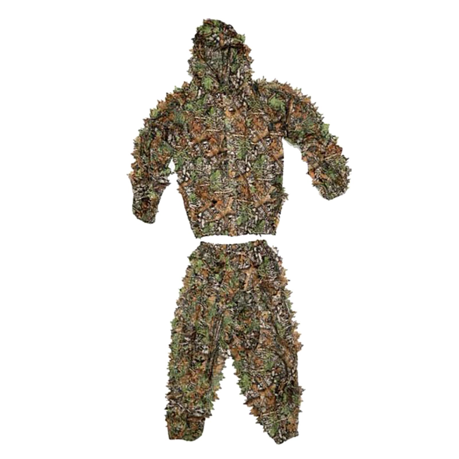 

Cotton Tactical 3D Leaf Tree Ghillie Suit Hunting Camouflage Clothes Jacket Pant