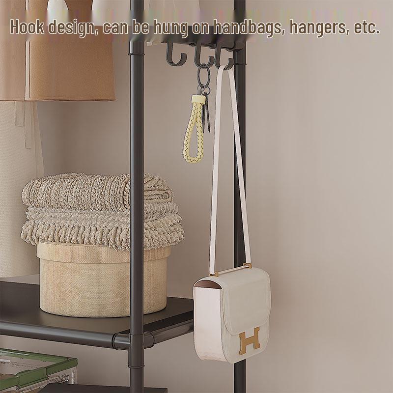 Elegant Multifunctional Coat Rack with Wheels - Japanese and Korean Style