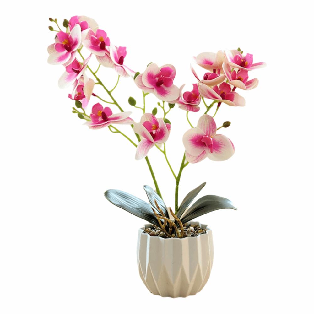 

2 Forks Butterfly Orchid Artificial Bonsai Multicolor Desktop Ornament Desktop Ornament світло-фіолетового кольору