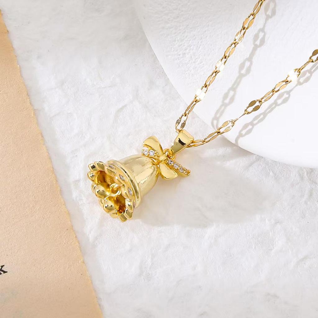 Popular Christmas Series Necklaces: Santa Claus, Peace Tree, Holiday Element Micro-Paved Drip Oil Pendant