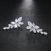 CAOSHI Stylish Wedding Jewelry Drop Earrings for Women Graceful Luxury Silver Color Bright Zirconia Pendant Accessories Gifts