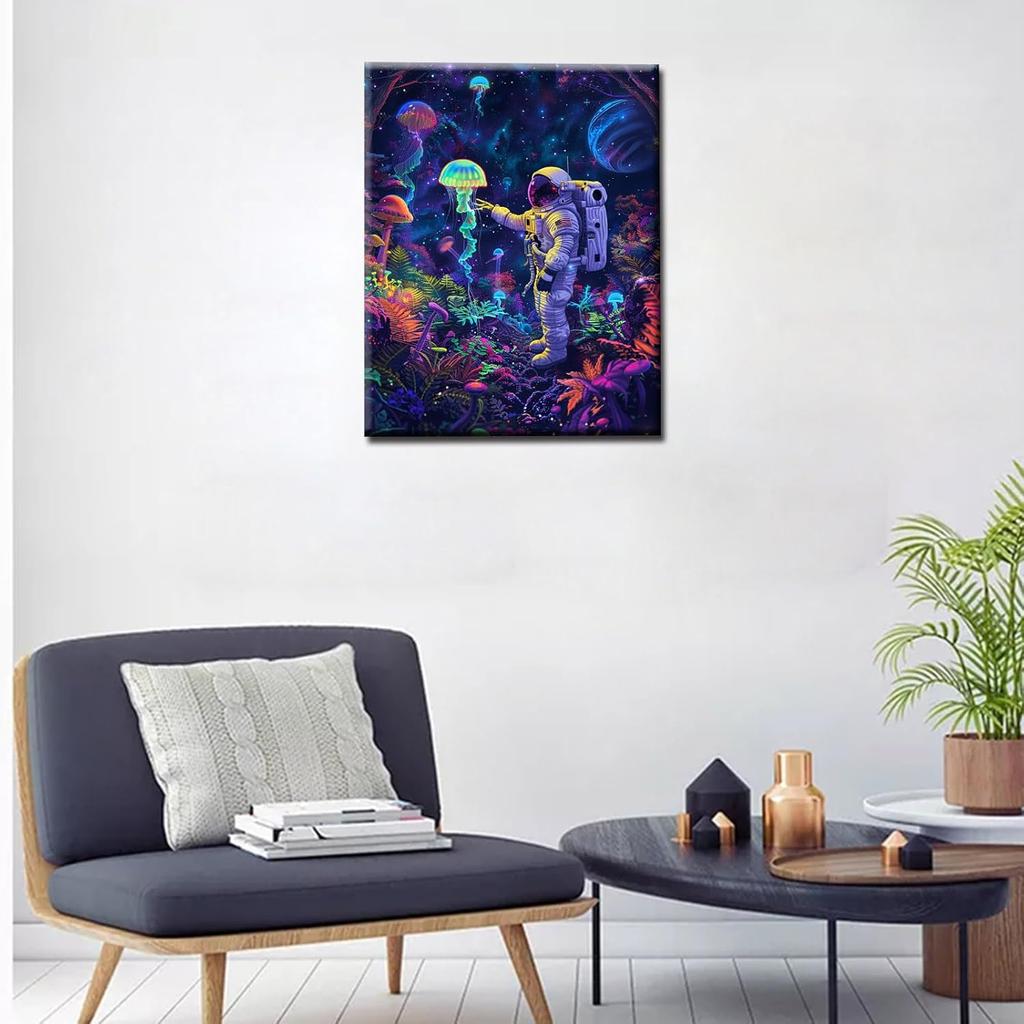 Beautiful Starry Sky Paint by Number for Beginner and Kids, Plant Paint by Numbers for Kids and Beginner,Arts Craft for Home Wall Art Decor,Oil