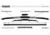 Compatible Wiper Blade Rubber Strip for 2015 GAC Honda Odyssey, 5th Generation, 17".