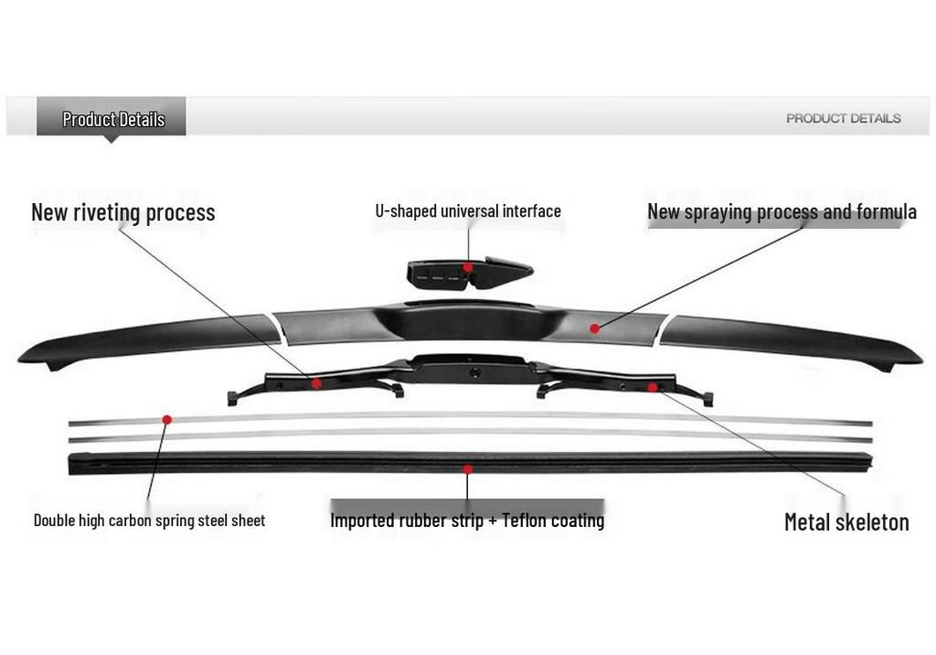 Compatible Wiper Blade Rubber Strip for 2015 GAC Honda Odyssey, 5th Generation, 17".