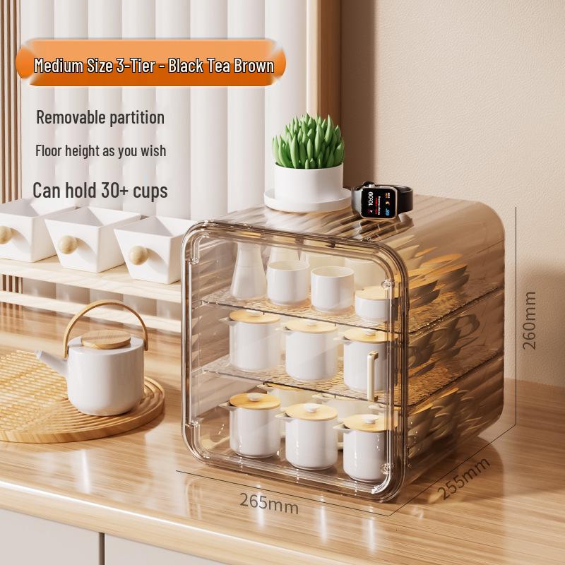 Dustproof Tea & Coffee Cup Storage Rack