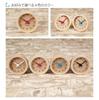 KATOMOKU Mini-Uhr rund rotes Holz Strand km-26