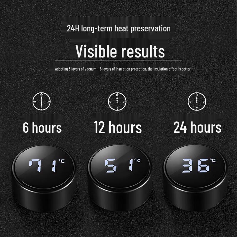 Smart Temperature Display Thermos with Tea Infuser