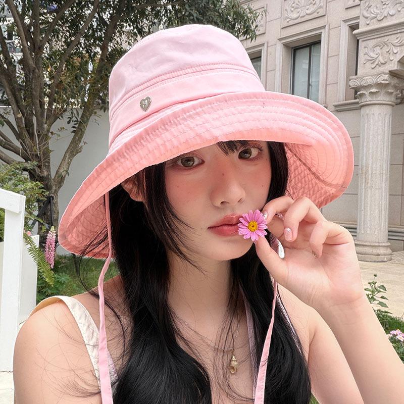 Big Brim Bucket Hat Women's Summer Thin Breathable Sunshade Hat Outdoor Travel Sunshade Sunscreen Hat Shows Small Face