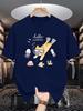 Hello Summer Diving Cat Graphic Unisex Crew Neck T Shirt Cute Sea Underwater Print Soft Loose Casual Street Tee For Cat Ocean Lover