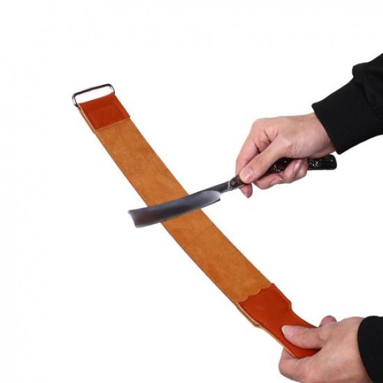 1x Leather Sharpening Strap Barber Straight Razor Shave Sharpener Polishing Belt