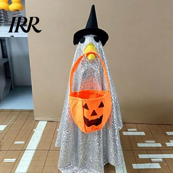 Statue Goose Costume Halloween Ghost Costume, with Shiny Sequin Decor, 23 Inch Apparel Atmosphere Prop, for Holiday Yard Decorations Soft