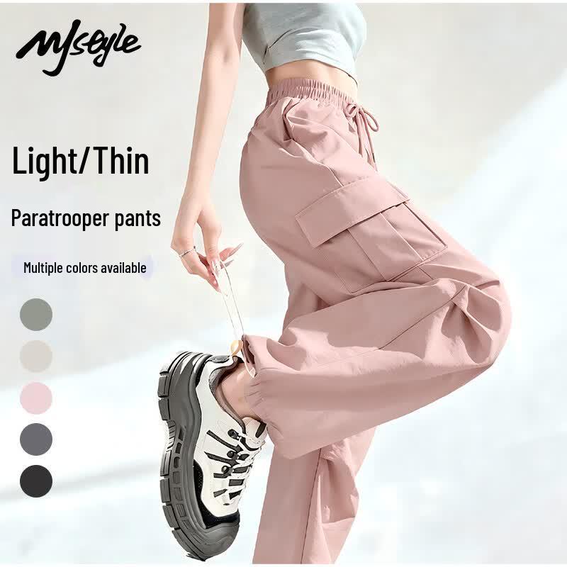 MJ STYLE Women s Cool Feel Multi-Pocket Cargo Pants S