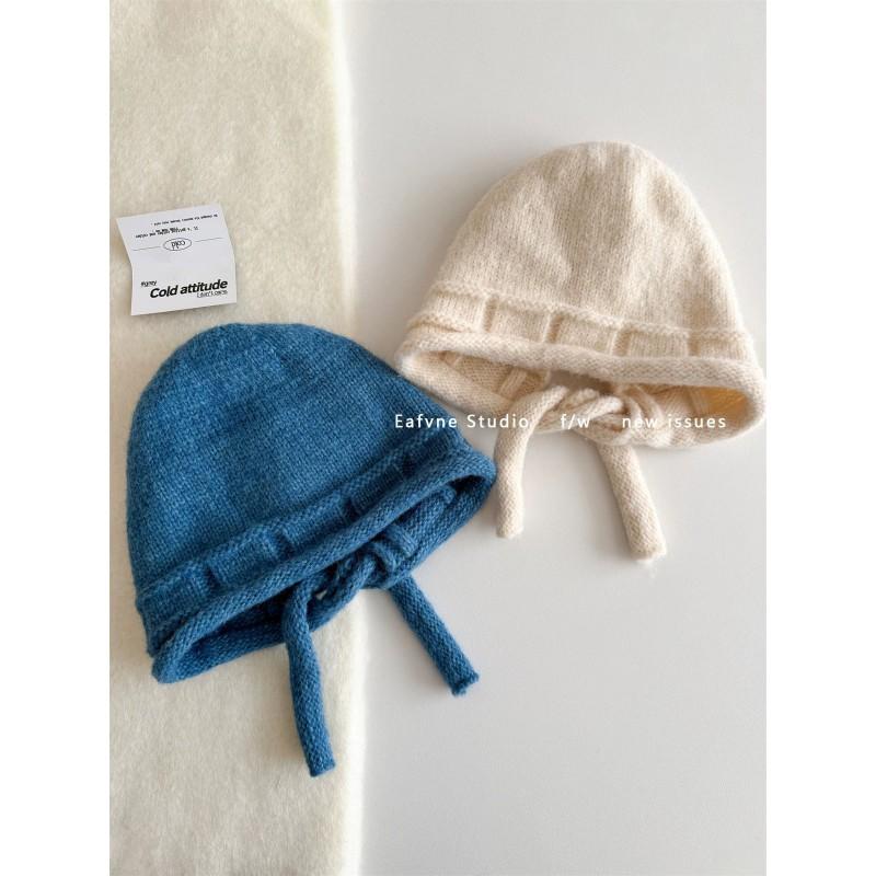 Adjustable Knit Beanie Hat Women - Oversized Warm Woolly Cap With Ear Coverage Pure Color Foldable All